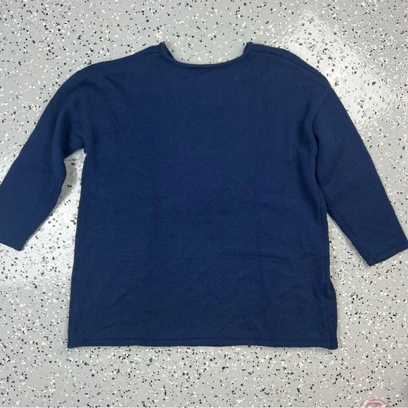 Woman Within Navy Ugly Christmas Holiday Sweater with Gift Presents - Picture 7 of 7